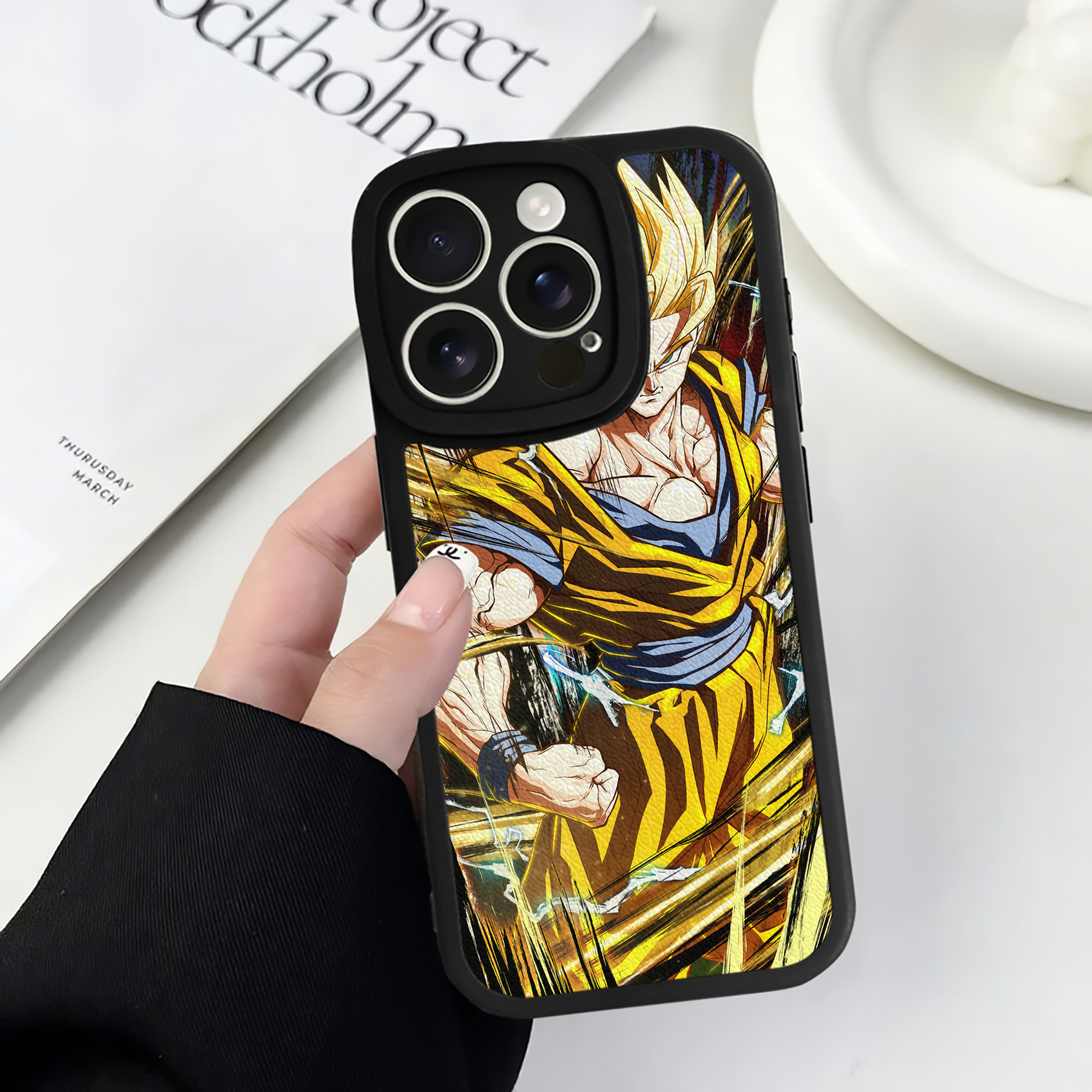 （画像用） ドラゴンボール DRAGON BALL 【iPhone 16シリーズ対応】シリコンスマホケース（レザー調） 材質：シリコン